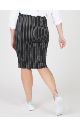 юбка СлимТач (чёрный/штрихи)