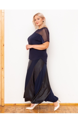 юбка Кармен (темно-синий/лак)