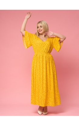 платье Лара (желтый/цветы)