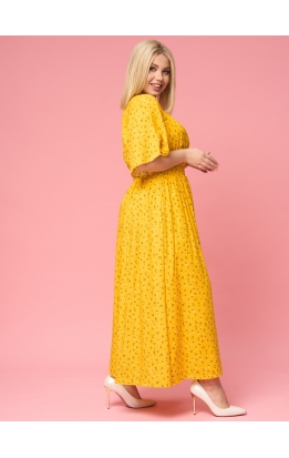 платье Лара (желтый/цветы)