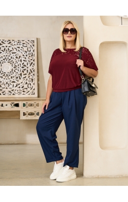 блуза Кружево2 (бордо)