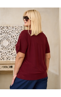 блуза Кружево2 (бордо)