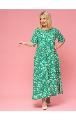 платье Сити Лонг (зеленый/штрихи)