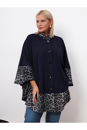 пончо Риана2 (черный/буквы)