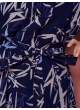 платье Монако (синий/листья)