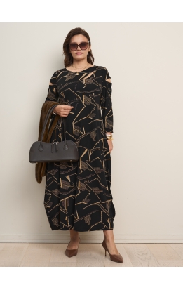 платье Румба (черный/белый)