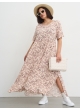 платье СитиМакс (беж/цветы)