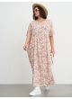 платье СитиМакс (беж/цветы)