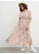 платье СитиМакс (беж/цветы)