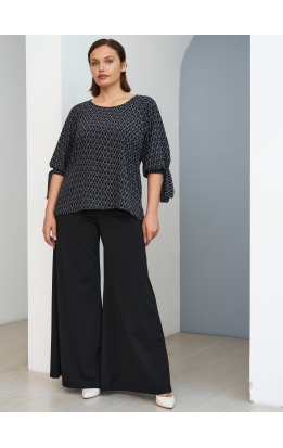 блуза Дороти Принт (черный/соты)