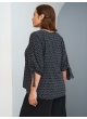 блуза Дороти Принт (черный/соты)