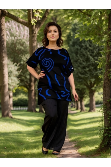 туника Модал (черный/электрик) туника Модал (черный/электрик)