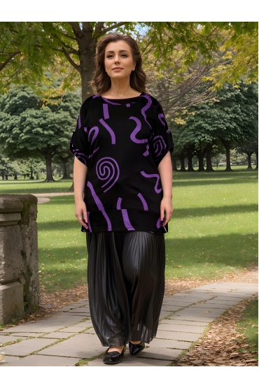 туника Модал (черный/фиолет) туника Модал (черный/фиолет)