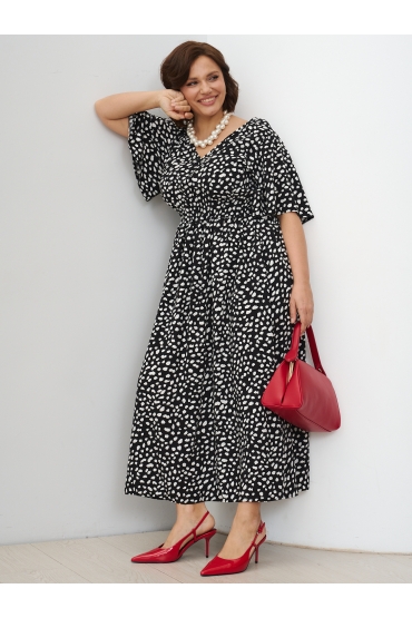платье Лара (черный/белые пятна) платье Лара (черный/белые пятна)