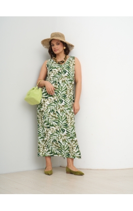 сарафан Аргана (зеленый/листья)