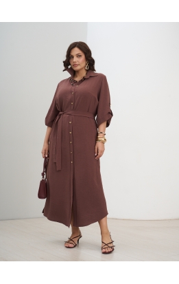 платье Рубашка (коричневый)