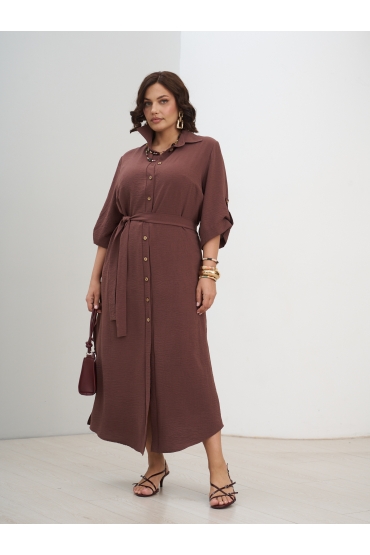 платье Рубашка (коричневый)