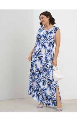 сарафан Амаранта Принт (белый/гжель)